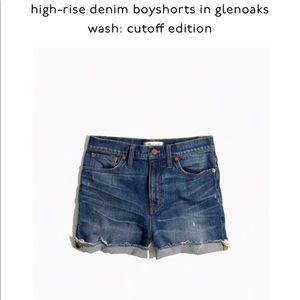 Madewell high-rise denim shorts